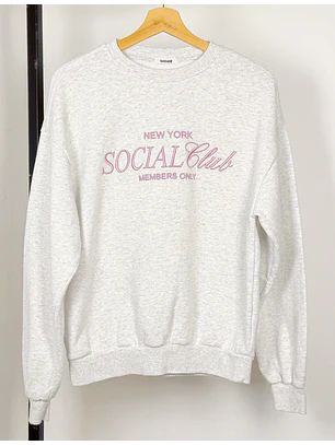 Poleron gris bordado