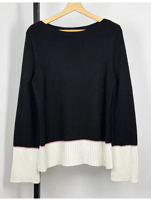 Chaleco negro cuello bote