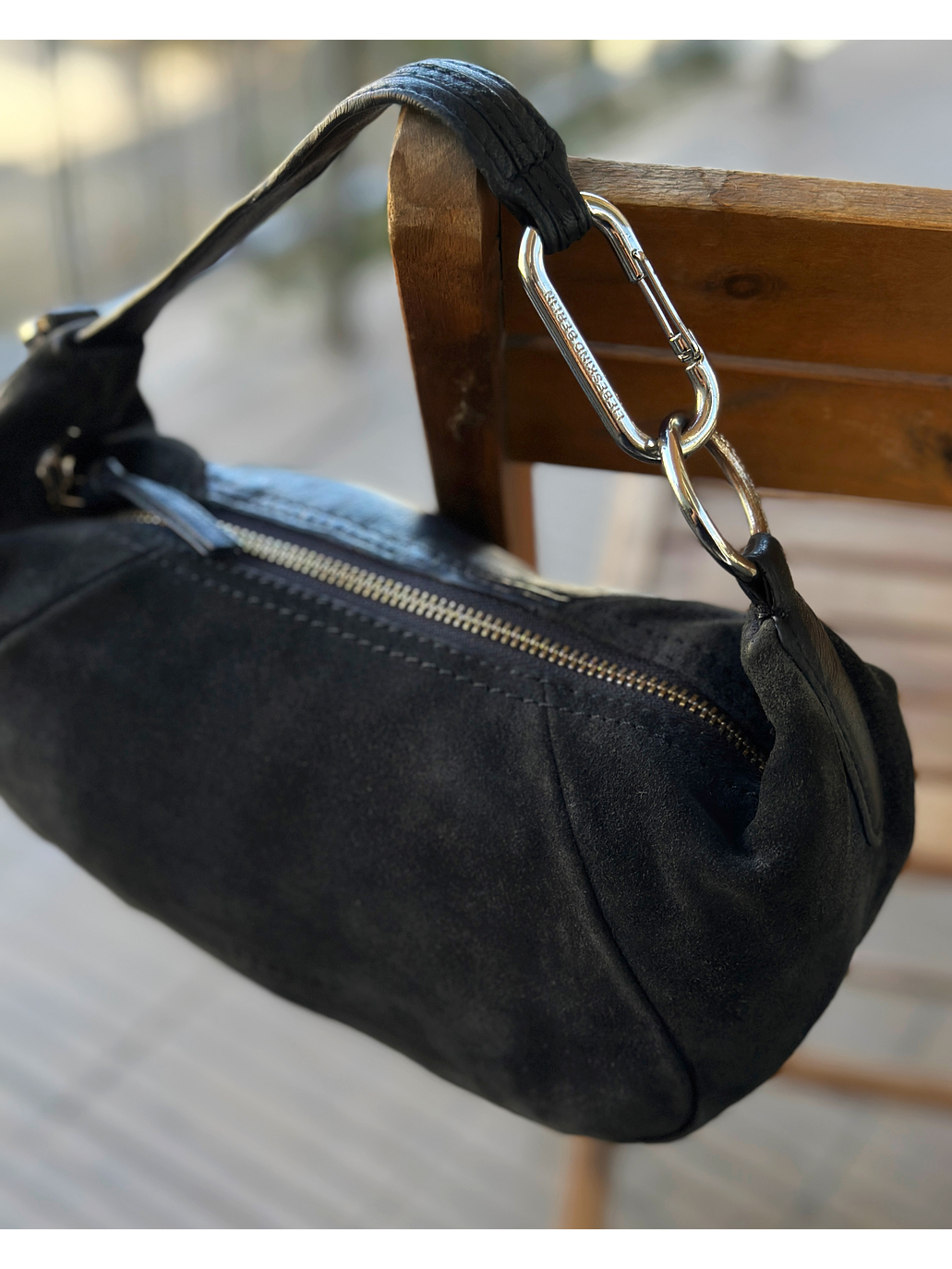 Cartera azul marino de cuero 7