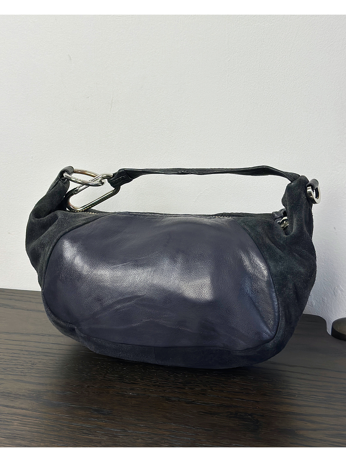 Cartera azul marino de cuero 3