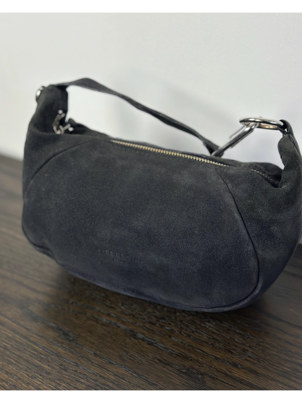 Cartera azul marino de cuero 4