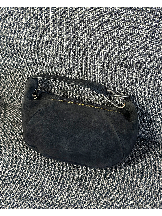 Cartera azul marino de cuero 1