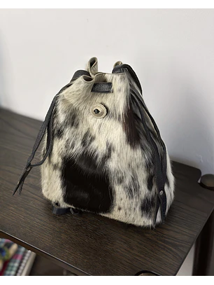 Morral de cuero de vaca