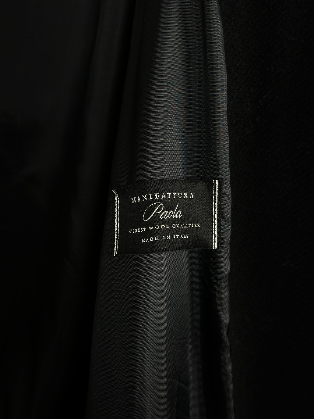 Abrigo negro de lana 7