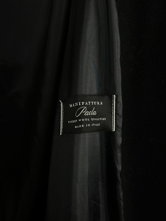 Abrigo negro de lana 7