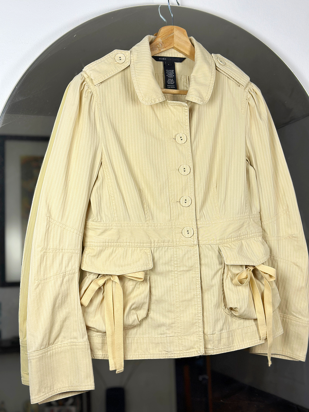 Chaqueta beige algodón  2