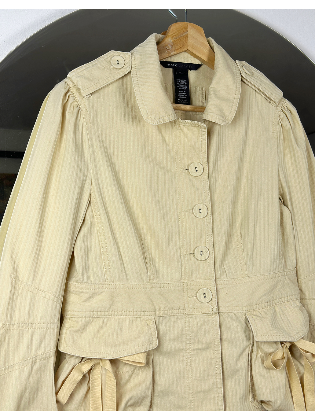 Chaqueta beige algodón  4