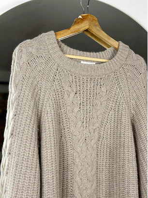 Suéter beige cachemira 