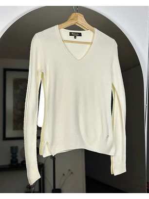 Chaleco cachemira crema