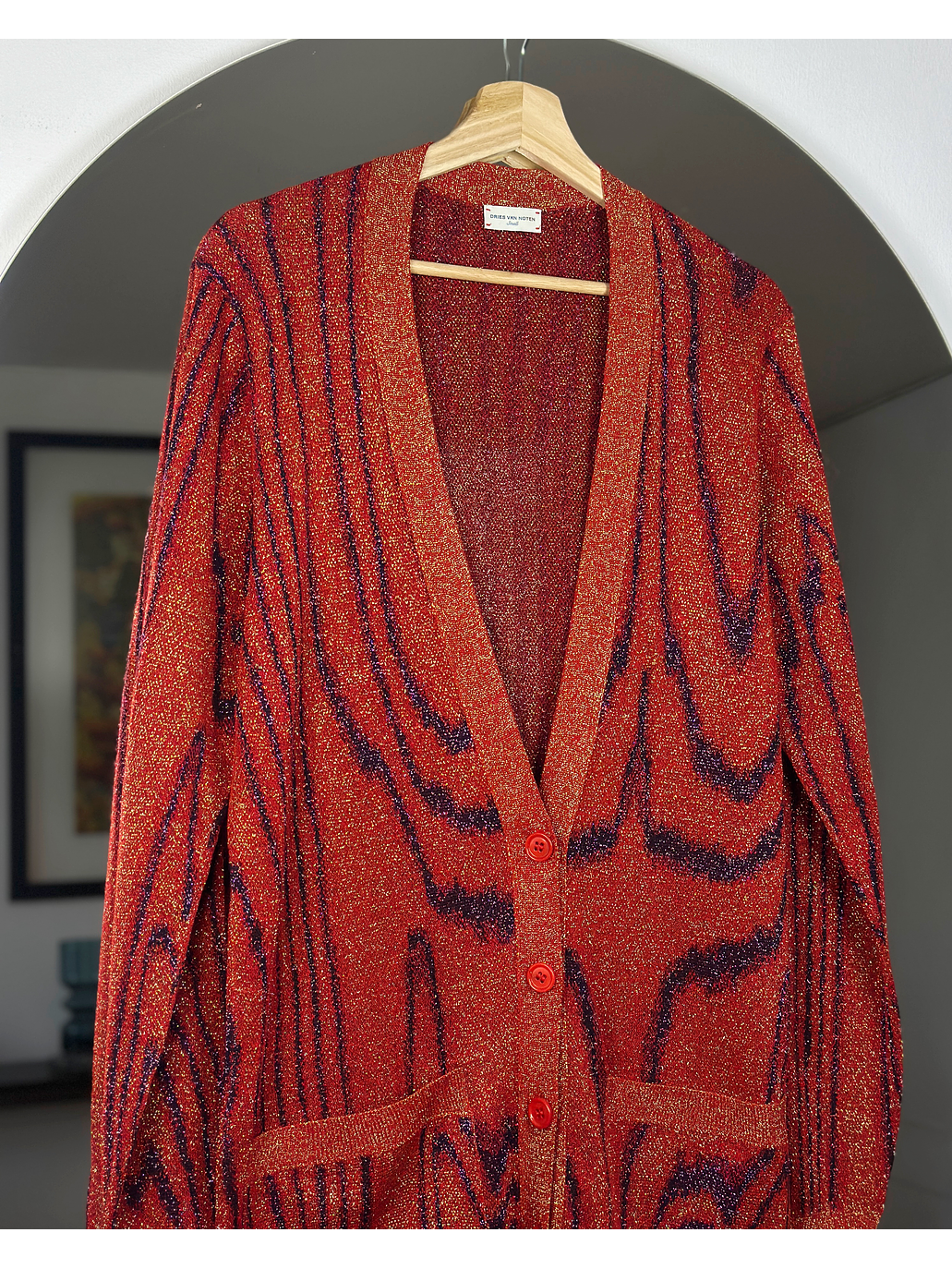 Cardigan largo con brillos 2