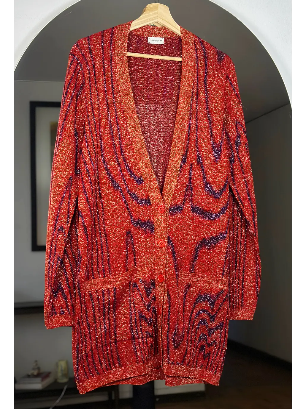 Cardigan largo con brillos 1