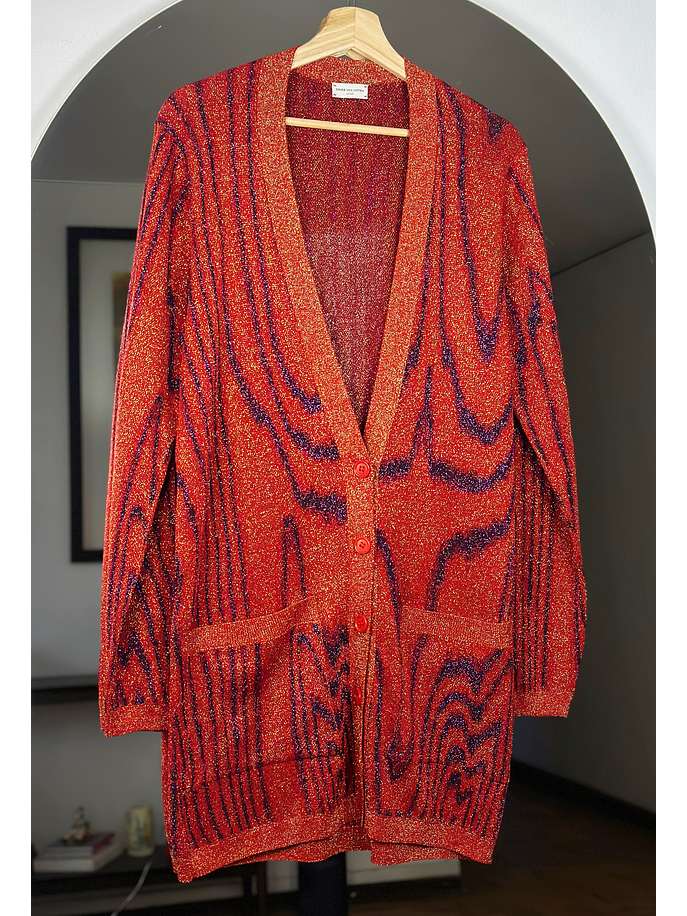 Cardigan largo con brillos 1