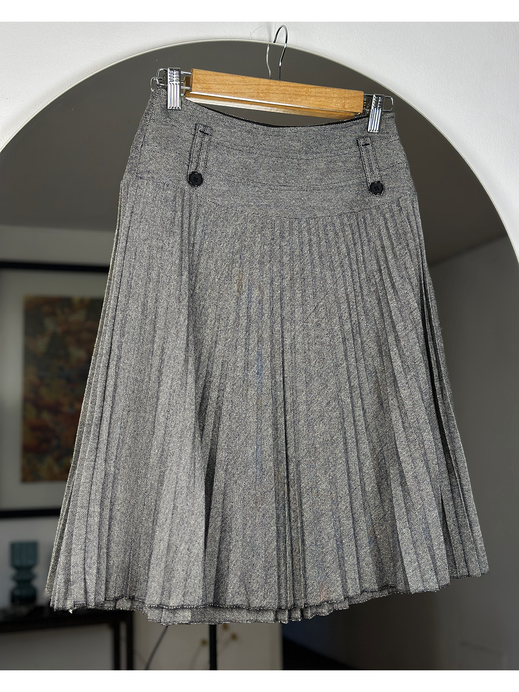 Falda gris plisada 1