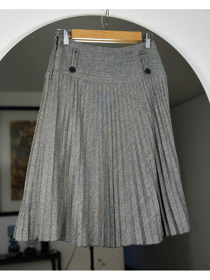 Falda gris plisada 3