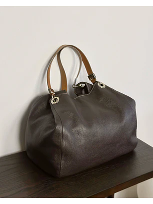 Bolso de cuero café