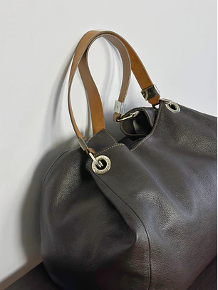 Bolso de cuero café