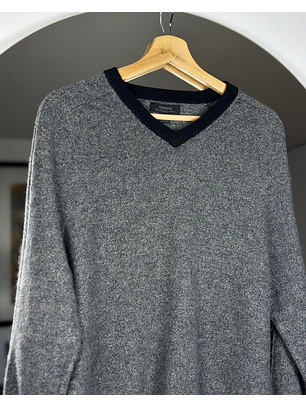 Sueter gris jaspeado