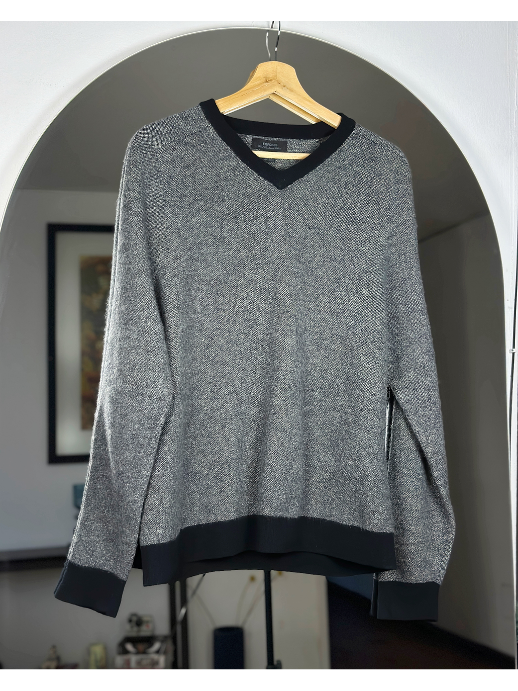 Sueter gris jaspeado 1