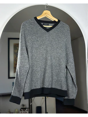 Sueter gris jaspeado