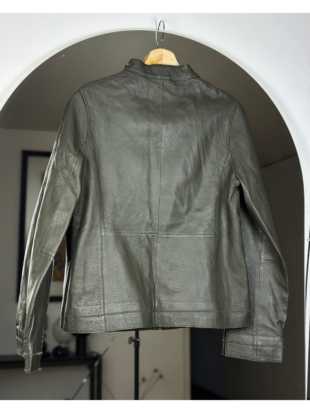 Chaqueta verde de cuero 3