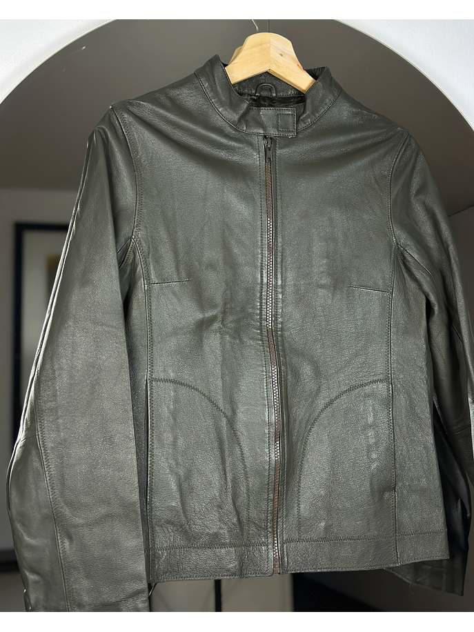 Chaqueta verde de cuero 2