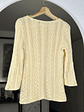 Suéter beige trenzado - Miniatura 3