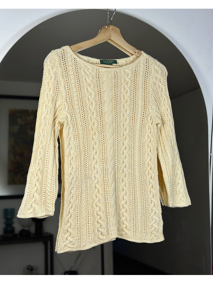 Suéter beige trenzado 1