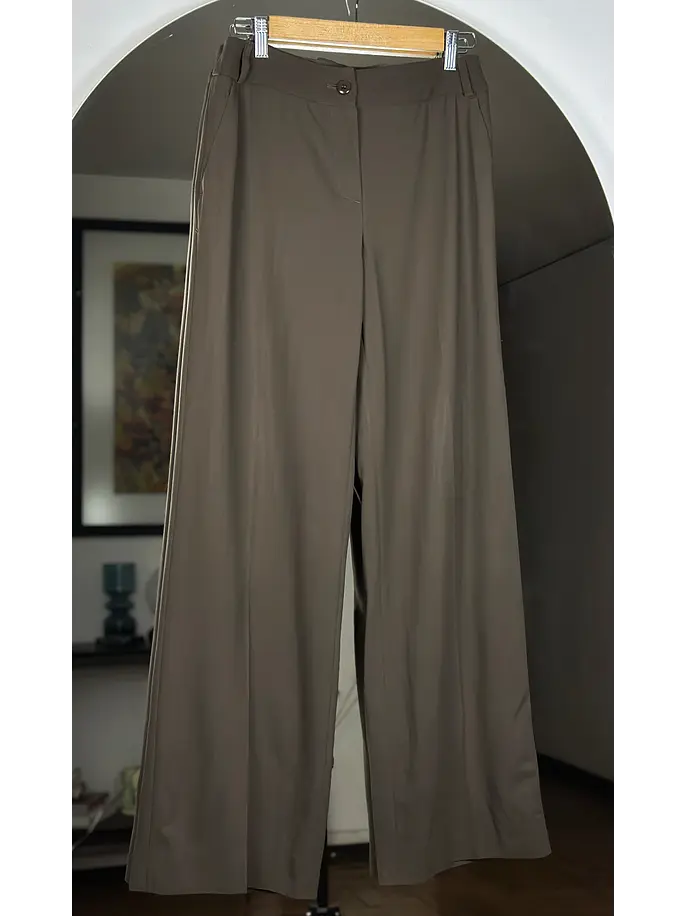 Pantalón recto verde militar 1