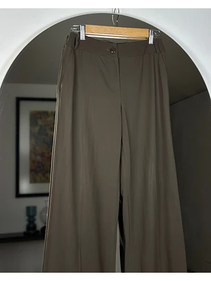 Pantalón recto verde militar