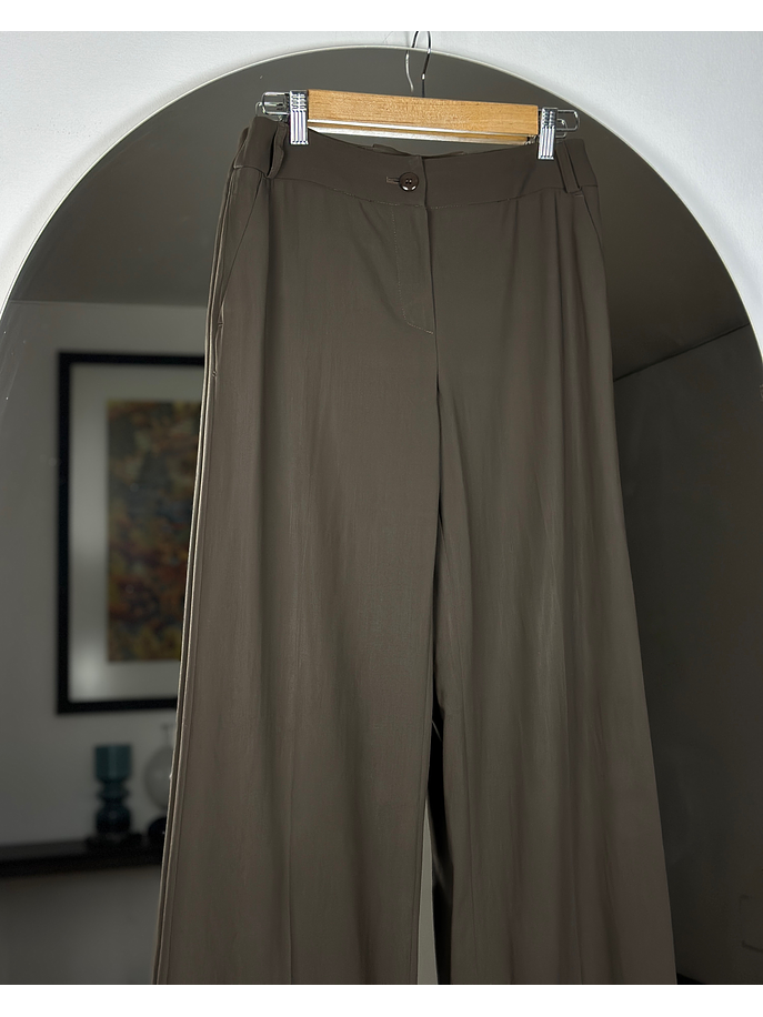 Pantalón recto verde militar 2