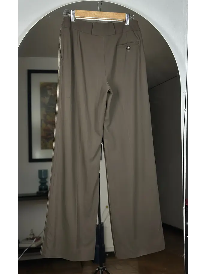 Pantalón recto verde militar 3