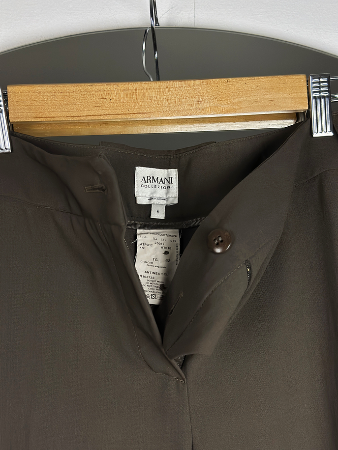 Pantalón recto verde militar 5