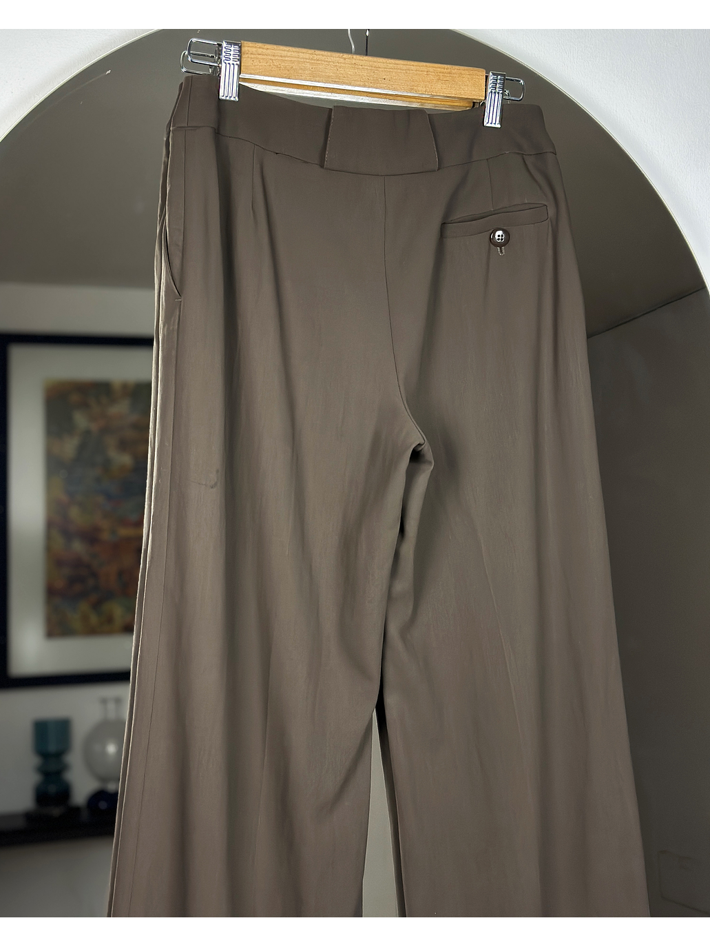 Pantalón recto verde militar 4