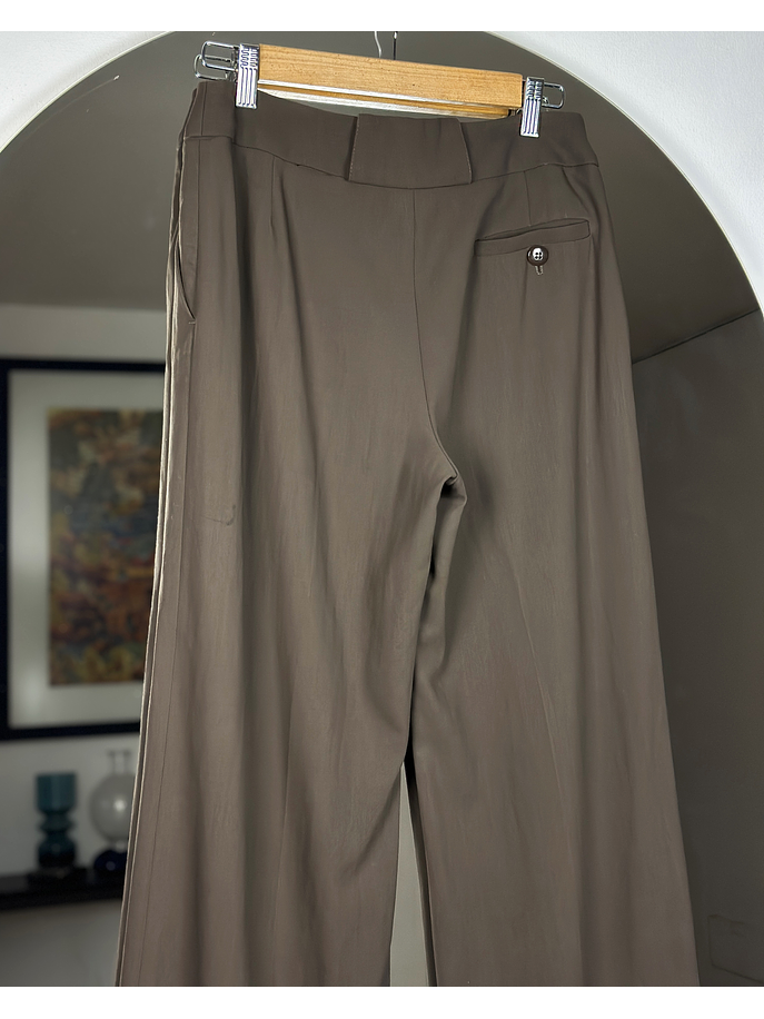 Pantalón recto verde militar 4