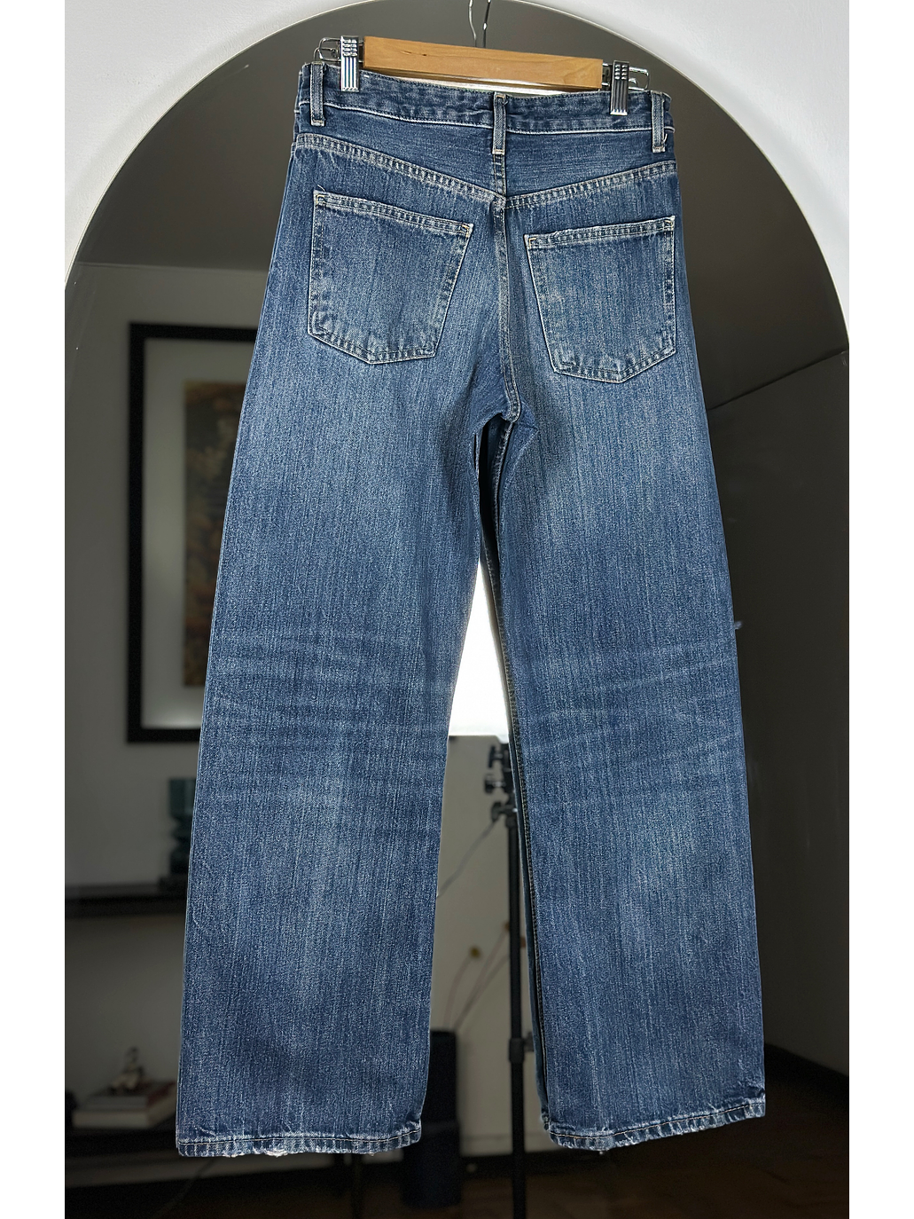 Jeans azul lavado recto 4