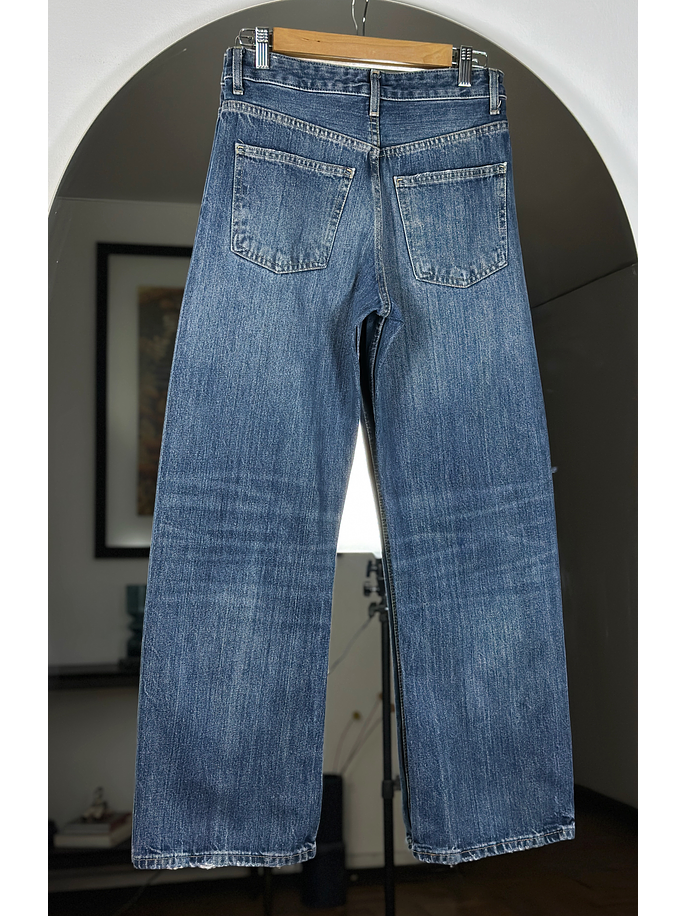 Jeans azul lavado recto 4