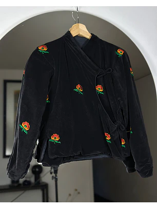 Chaqueta terciopelo negra