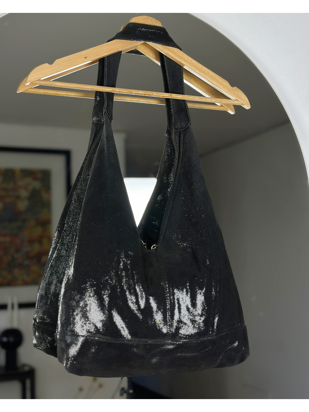 Cartera de cuero negro 5