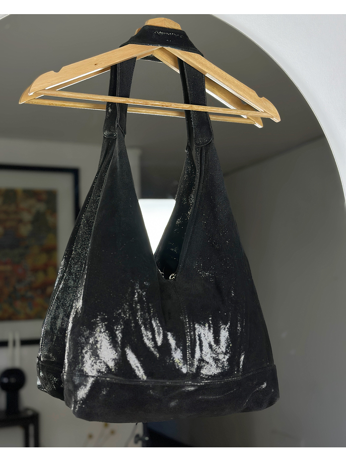 Cartera de cuero negro 5