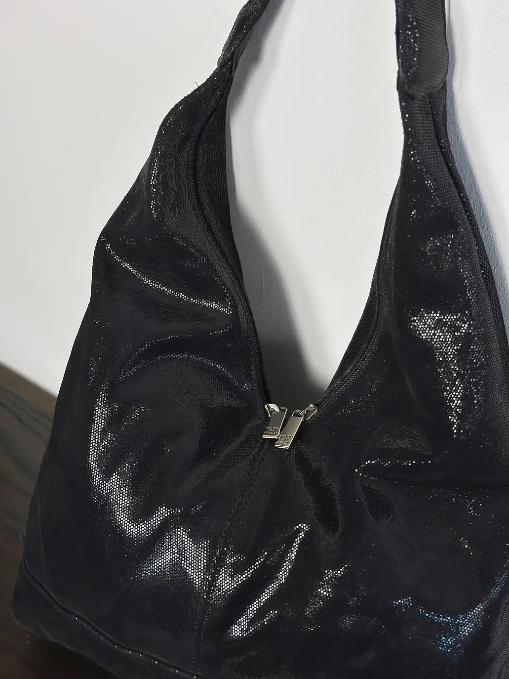 Cartera de cuero negro 2