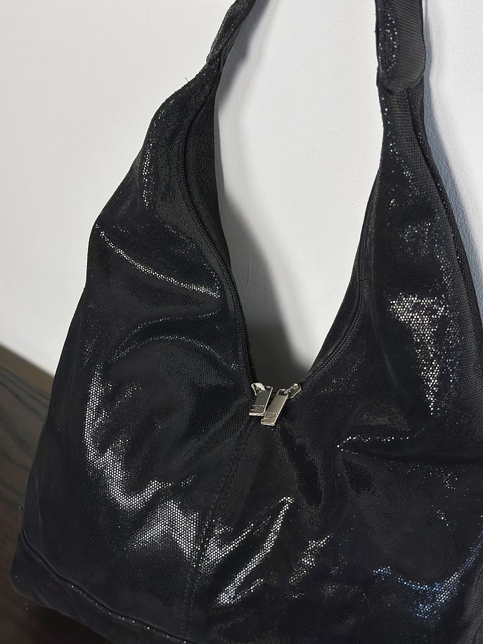 Cartera de cuero negro 2