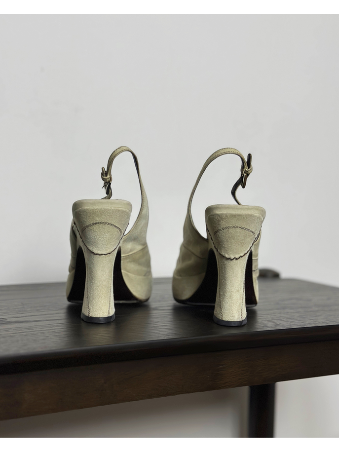 Zapato alto beige  5