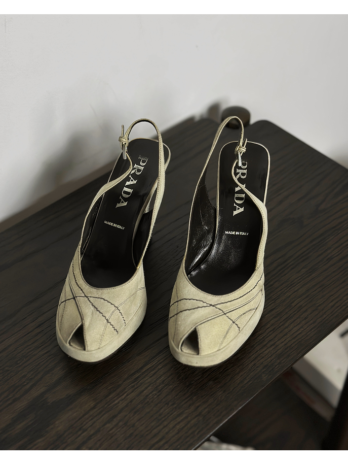 Zapato alto beige  4