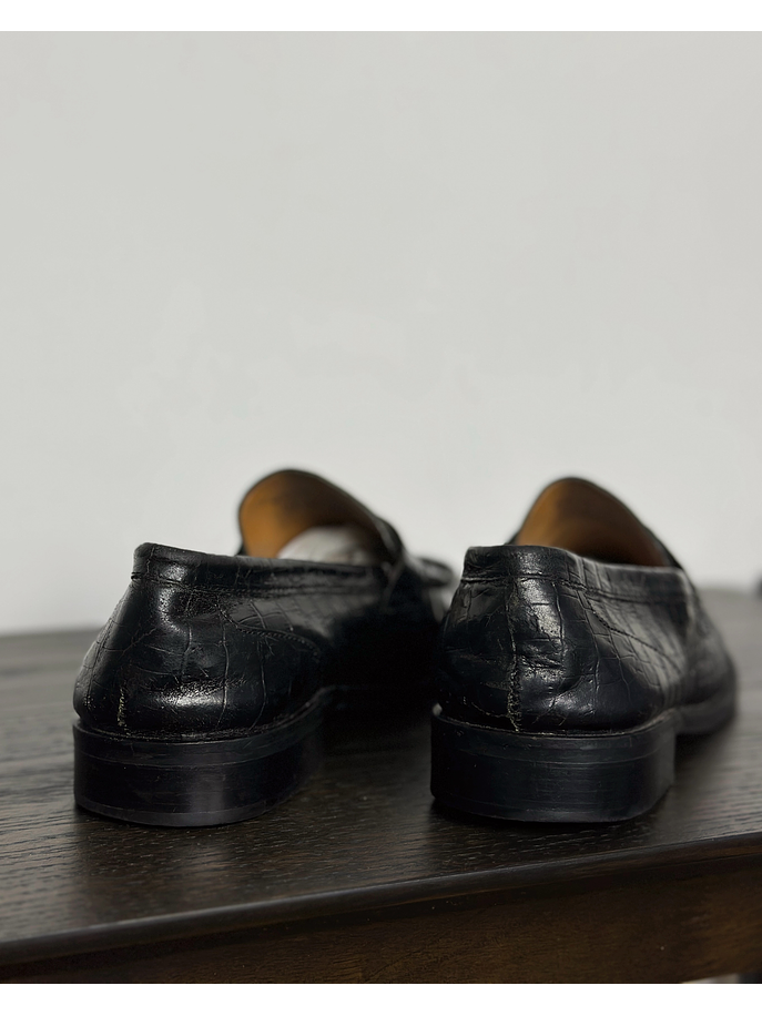 Mocasín negro cuero 6