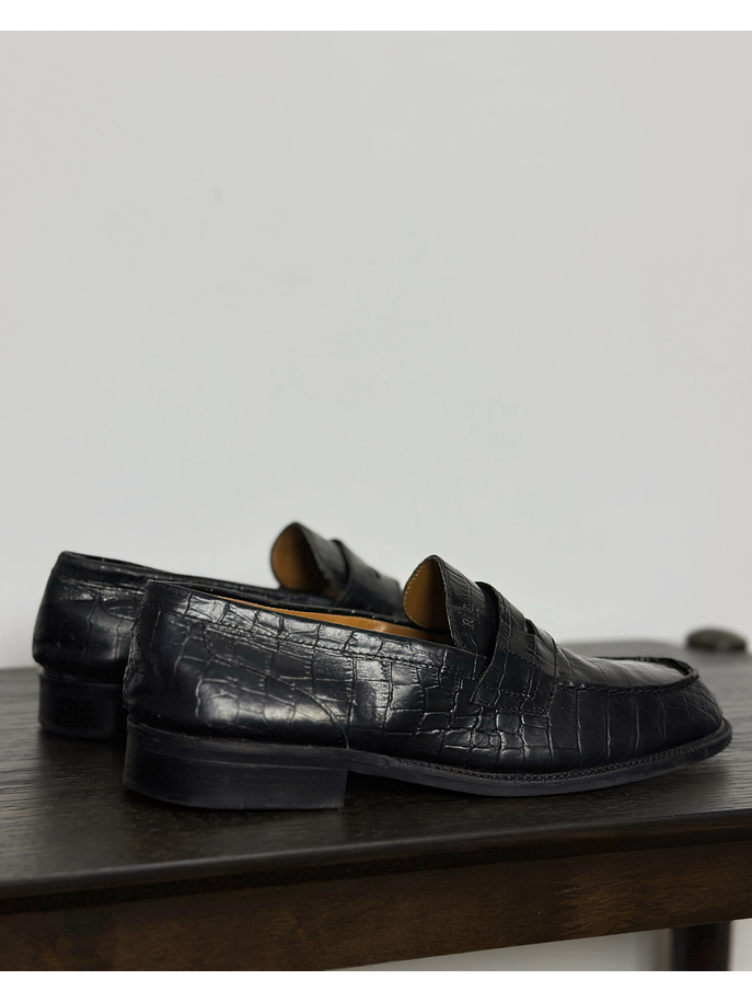 Mocasín negro cuero 7