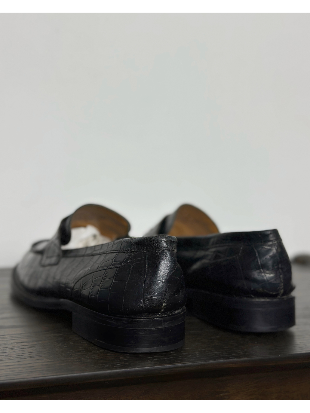 Mocasín negro cuero 9