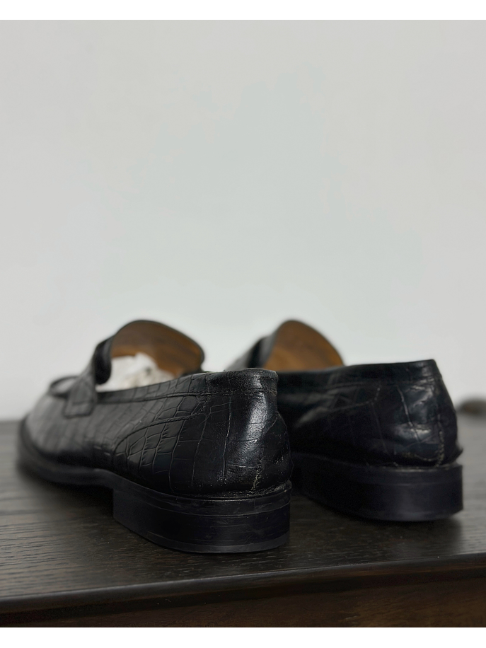 Mocasín negro cuero 9