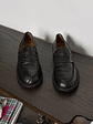 Mocasín negro cuero - Miniatura 4