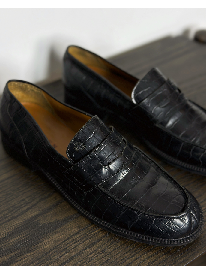Mocasín negro cuero 8