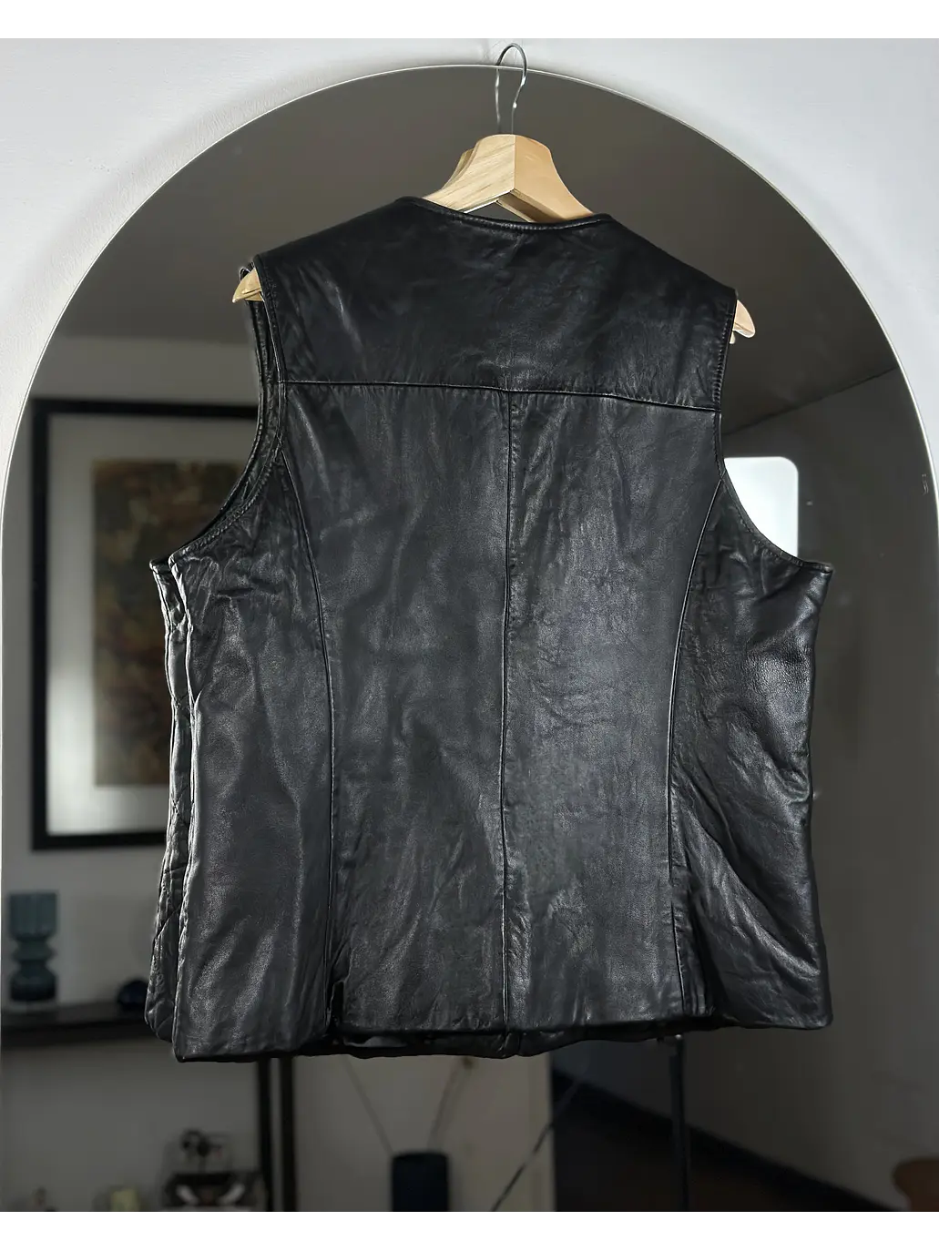 Chaqueta de cuero sin mangas 3